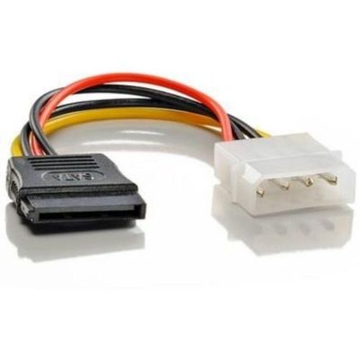 Cabo Adaptador Sata De Força Hd Ssd, Dvd, Fonte