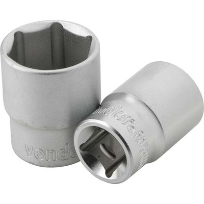 Jogo de soquetes sextavados com encaixe de 1/2" 10 mm a 24 mm com catraca 12 peças VONDER