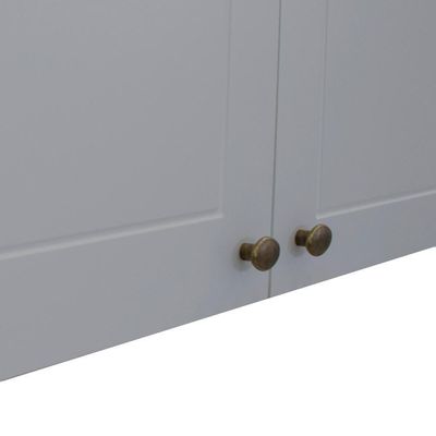 Armário Aéreo 3 Portas MDF 120 Cm Americana C352 Cinza Henn