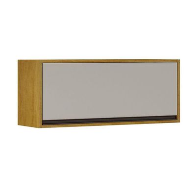 Armário De Cozinha Nala Aéreo Geladeira 1 Porta Mobilihouse Cinamomo/off White