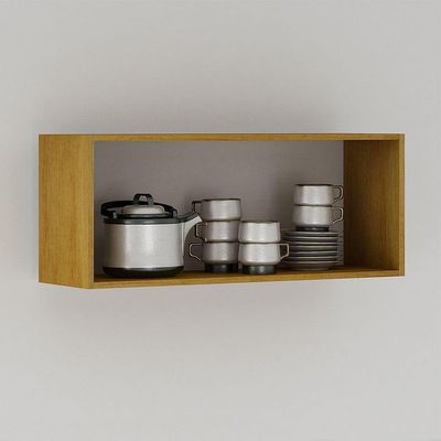 Armário De Cozinha Nala Aéreo Geladeira 1 Porta Mobilihouse Cinamomo/off White