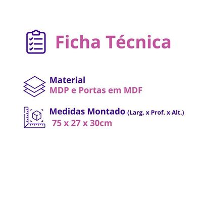 Armário De Cozinha Nala Aéreo Geladeira 1 Porta Mobilihouse Cinamomo/off White