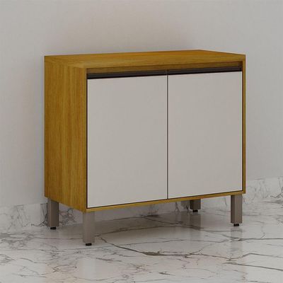 Balcão De Cozinha Nala 2 Portas Pés Reguláveis Mobilihouse Carvalho/off White