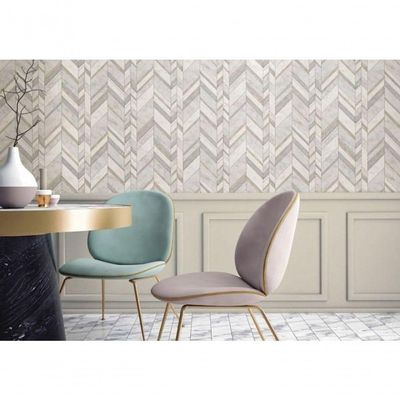 Papel De Parede Terra Gracia Herringbone Marbe (cream Beige) 831051 Terra Gracia 831051