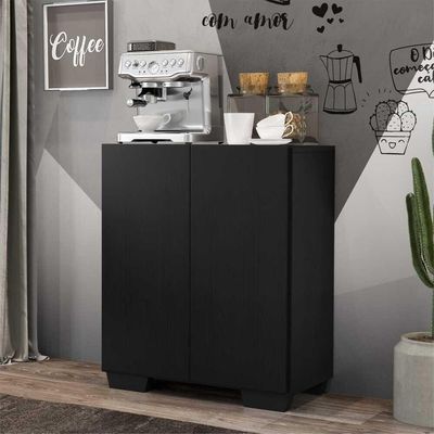 Aparador Multimóveis Cantinho Do Café Com 2 Portas Preto