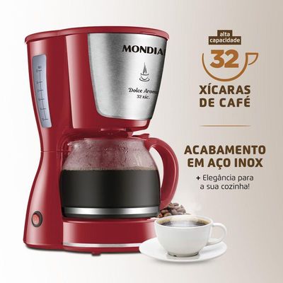 Cafeteira Elétrica Dolce Arome C-32-32x-r 127v-vermelho/inox 110V
