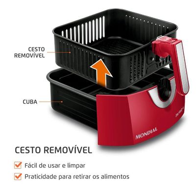 Fritadeira Sem Óleo Air Fryer 6 Litros Afn-60-ri Mondial 60hz 127V