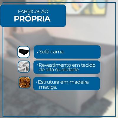 Sofá Cama Para Sala De Estar Amora New Suede - Bege Bege