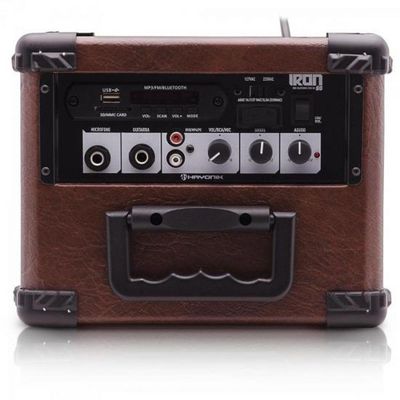 Caixa Multiuso 20w Bluetooth/usb/sd/fm Iron 80 Marrom