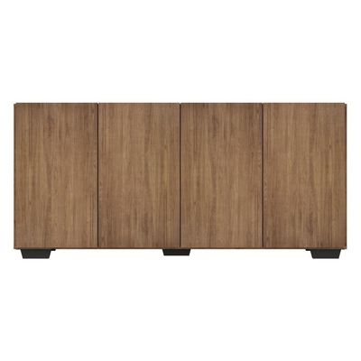 Aparador Buffet Multimóveis Veneza 4 Portas Rustic/preto