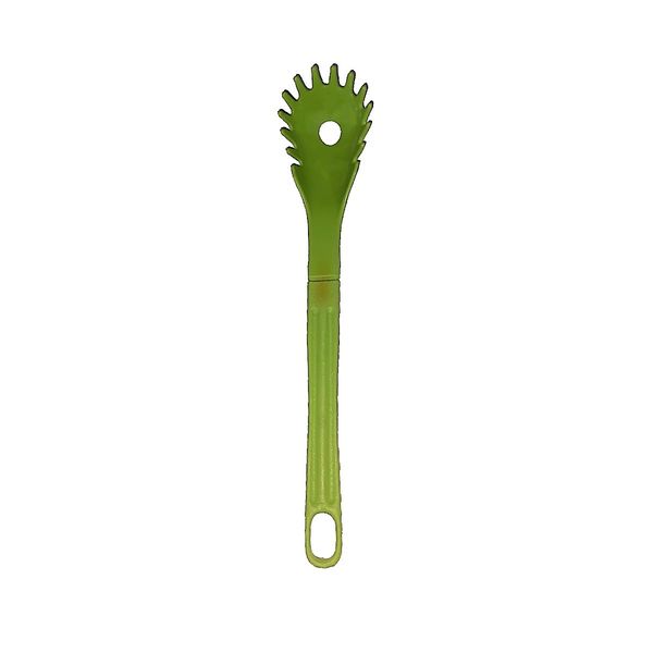 Colher Pegador de Macarrão Nylon Talher Utensílio Verde 28cm