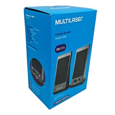 Caixas De Som 2.0 3w Rms Alimentação Usb Conexão P2 Controle