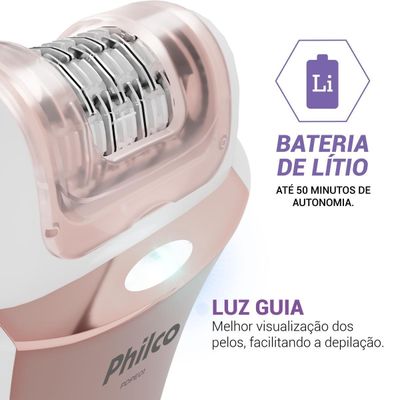 Depilador Philco Bivolt 4 acessórios Corpo e Rosto PDPE01 Bivolt