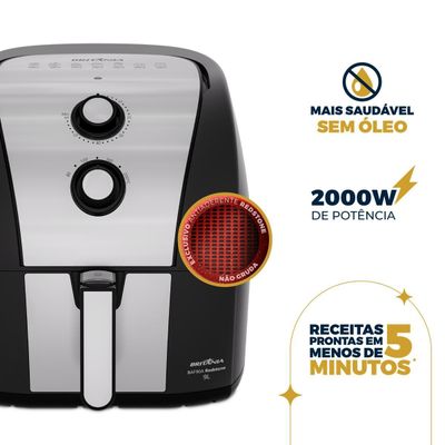 Air Fryer Britânia 9L 2000W Antiaderente Redstone BAF90A 220V