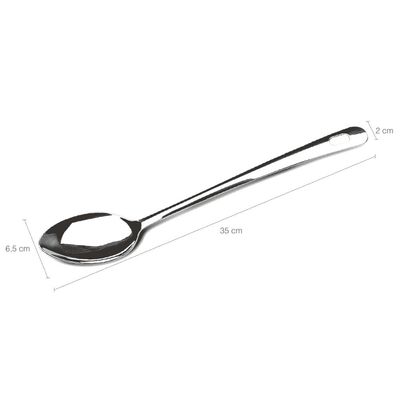 25 Colheres Arroz Inox Grandes Lisas 35cm Buffet Restaurantes Brinox Suprema