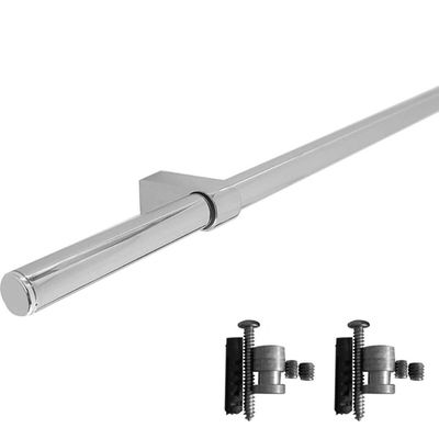 Barra De Utensílios Suporte De Cozinha Redonda Aço Inox 100cm