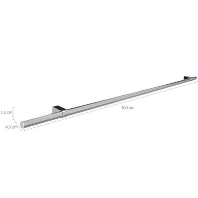 Barra De Utensílios Suporte De Cozinha Redonda Aço Inox 100cm