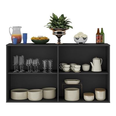 Aparador Buffet 4 Portas Alemanha Br3555 Preto
