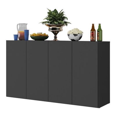 Aparador Buffet 4 Portas Alemanha Br3555 Preto