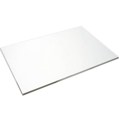 Tábua de Açougue Grande Branca Corte Carne Profissional 60x40cm 10mm Placa Açougueiro