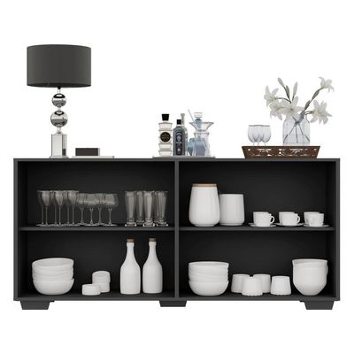 Aparador Buffet Multimóveis Veneza 4 Portas Preto