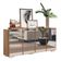 Aparador Buffet 4 Portas com Espelho e Pés Rustic/branco