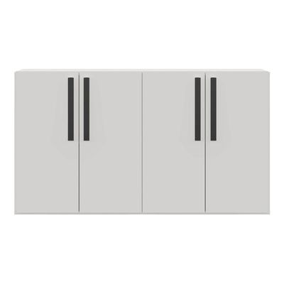 Aparador Buffet 4 Portas Viena Branco/preto