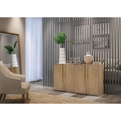 Aparador Buffet 4 Portas Viena Rustic/natural