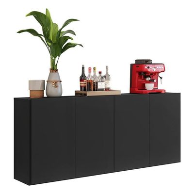 Aparador Buffet 4 Portas Multimóveis Veneza Preto