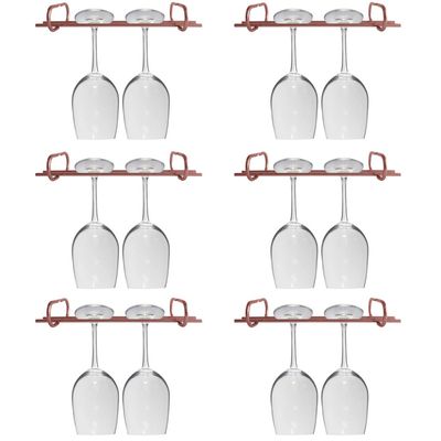Kit 6 Organizadores Porta Taças 25cm Suportes Para Pendurar Taças Rosé Gold