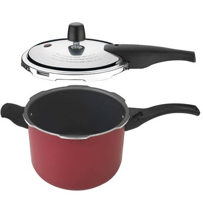 Panela De Pressão Tramontina Vancouver em Alumínio 4,5L Revestimento Antiaderente Vermelho