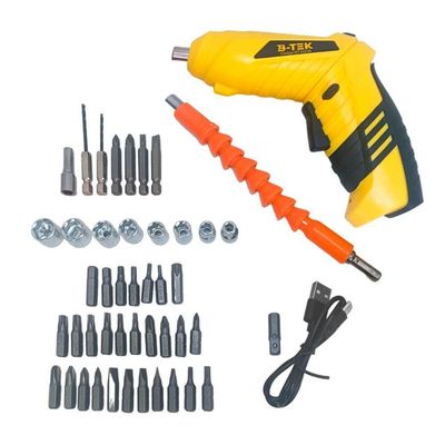 Kit Mini Parafusaderia Portátil Recarregável Usb 28 Bits + 8 Soquetes