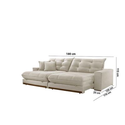 Sofá Duque Dois Módulos De 90cm B25cm Meu Sofá Online A302 Linho Branco