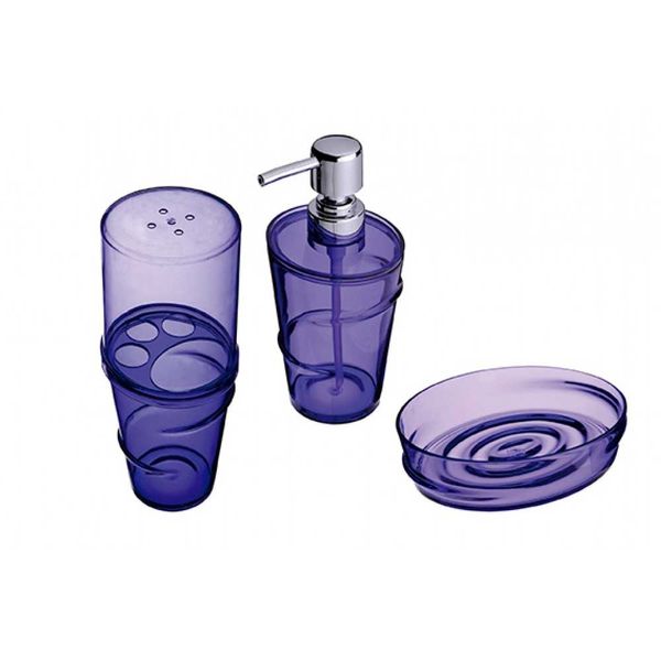 Conjunto de Banheiro Mor Aquarius Roxo 008357