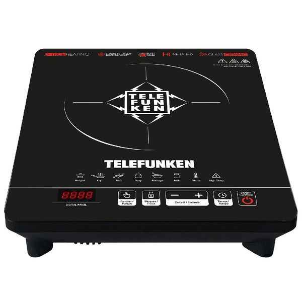 Cooktop Infravermelho Telefunken Base Vitroceramica 1200w Preto 110V TFAV8000