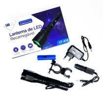 Lanterna Tática De Led Luatek Luz Verde Recarregável 58000w