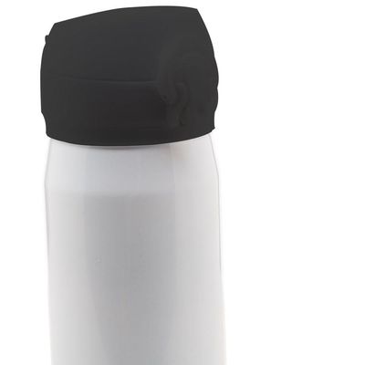 Garrafa Térmica Dupla Parede De Aço Inox Com Tampa Flip Branca 410 Ml 4684 - Lyor