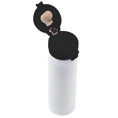 Garrafa Térmica Dupla Parede De Aço Inox Com Tampa Flip Branca 410 Ml 4684 - Lyor