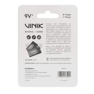 Bateria Alcalina 9v - Vb9vb1