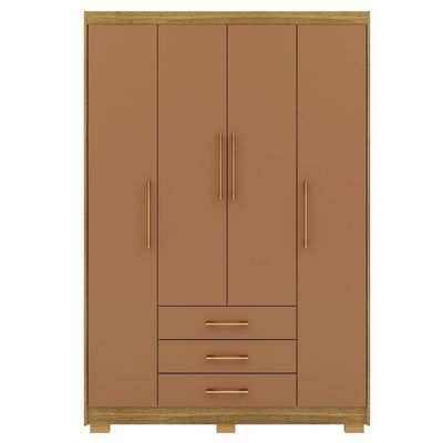 Guarda Roupa Solteiro 120 Cm 4 Portas 10088 Nature Camarim Vlr Nature Camarim