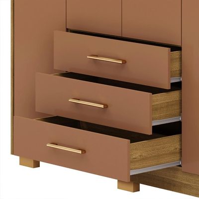 Guarda Roupa Solteiro 120 Cm 4 Portas 10088 Nature Camarim Vlr Nature Camarim