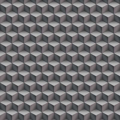 Papel de Parede Fiesta Modern Cubos 3D Cinza Escuro 543274 Fiesta Modern 543274
