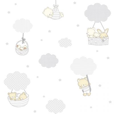 Papel de Parede Treboli Balões Cinza 5803 - Rolo: 10m x 0,53m