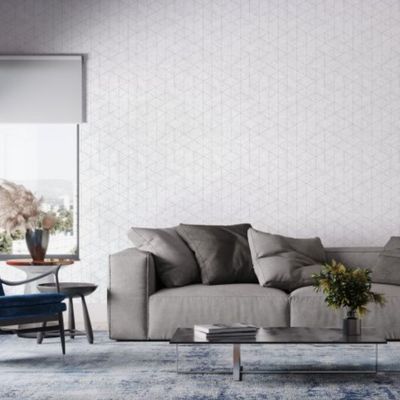 Papel de Parede Bobinex Essencial Geométrico Branco 4337