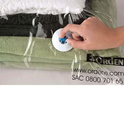 Kit 6 Sacos Vac Bag para Roupas Ordene Médio 45x65cm A Vácuo Polietileno Reutilizável