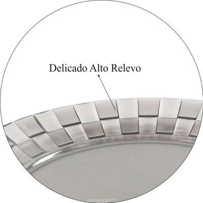 Prato Grande 26cm Transparente Crippa Bandeja para Servir Mesa Posta Porções Aperitivos