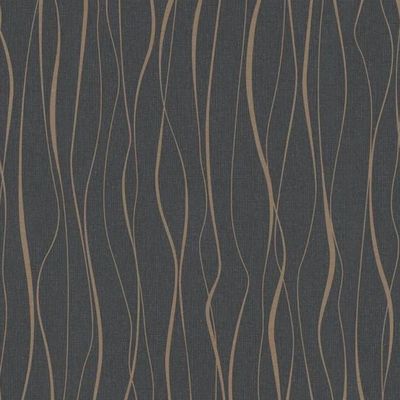 Papel de Parede Ivy Moderno Preto 6813-50