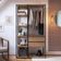 Guarda Roupa Closet 2 Peças Cabideiro Gaveta Preto e Montana com Nicho Módulo Multiuso Easy Prodecor