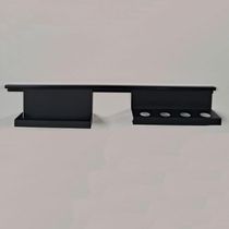 Barra para Cozinha de Encaixe 90cm Suporte Tubo Aço Carbono Preto Flat Piva