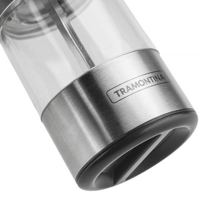 Kit 4 Moedor Sal Grosso Pimenta Tramontina Manual Inox Especiarias Realce Preto